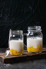 Tapioca dessert with mango