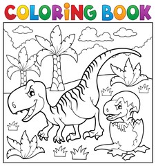 Coloring book dinosaur theme 9