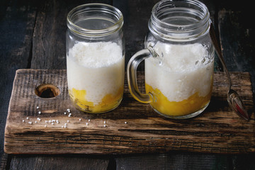 Tapioca dessert with mango