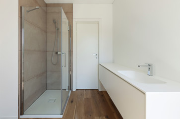 bathroom with shower and sink