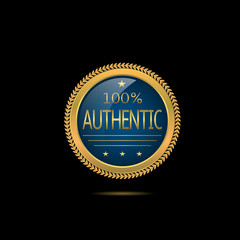 Golden Authentic label