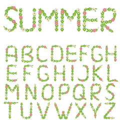 Green summer letters