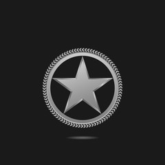 Silver star symbol