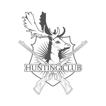 Hunting club logo.Deer