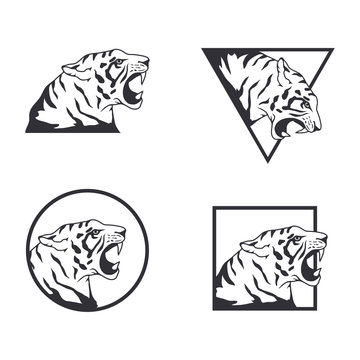 Tiger logo set