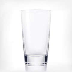 Empty drinking glass cup model