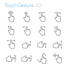 Touch Gesture Icons Line