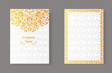 Vintage islamic style brochure and flyer design template.