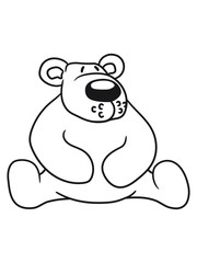 polar bear sitting sweet cute comic cartoon teddy dick big