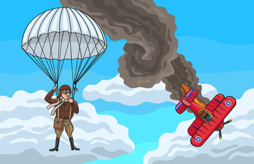 The biplane crashed. © strels