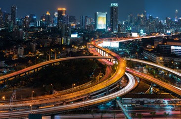 Fototapeta na wymiar Bangkok Expressway top view