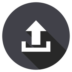 gray flat design vector icon