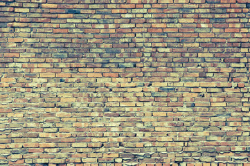 Grunge old brick wall background with copy space retro style