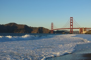 Golden Gate Bridge San Francisco California USA viewed from Baker Beach