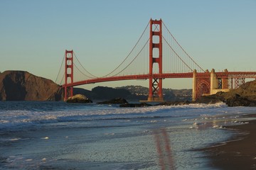 Golden Gate Bridge San Francisco California USA viewed from Baker Beach
