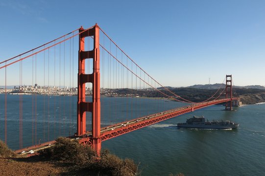 Golden Gate Bridge San Francisco Bay California USA view from Battery Spencer