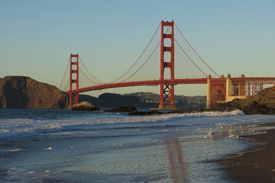 Golden Gate Bridge San Francisco California USA viewed from Baker Beach

