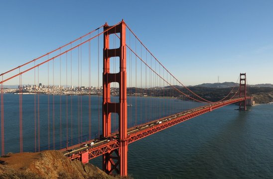 Golden Gate Bridge San Francisco Bay California USA view from Battery Spencer
