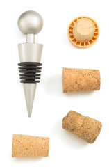 wine cork isolated on white