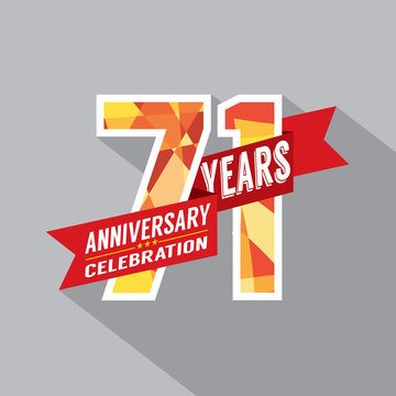 71st Years Anniversary Celebration Design.