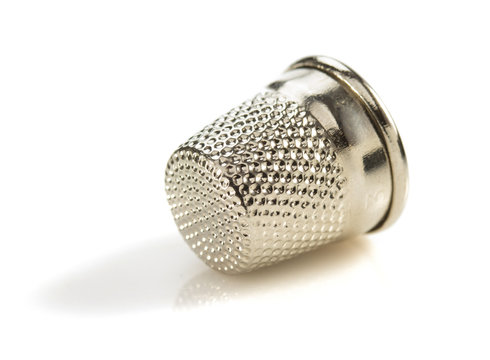 sewing thimble on white