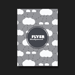 Flyer of Cover Design Template with Cloud Computing, Networks Design Background