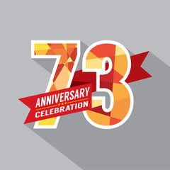73rd Years Anniversary Celebration Design.