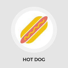 Hot dog vector flat icon
