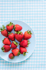 plate with strawberries