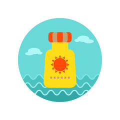Sunscreen icon. Summer. Vacation