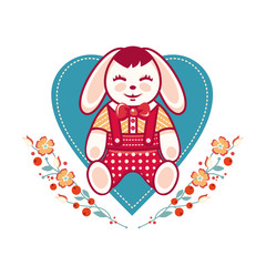 Cute hare. Cute rabbit. Best for creating greeting cards, invitation. Vector illustration on white background. 