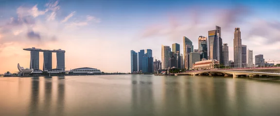 Tuinposter Singapore Skyline Panorama © SeanPavonePhoto
