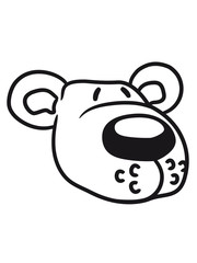 polar bear face head sweet cute comic cartoon teddy dick big