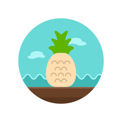 Pineapple icon. Summer. Vacation
