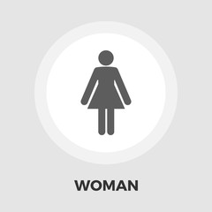 Female gender sign icon flat