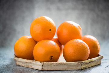 whole oranges on board