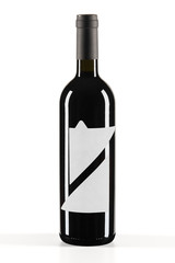 Still Life professionale, Modello di bottiglia di vino con etichetta bianca in differenti formati. Eccellente per post-produzioni digitali