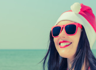 Portrait close up of a smiling young woman