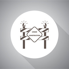 Construction Roadblock vector icon