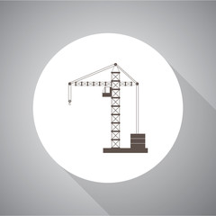 building crane vector icon