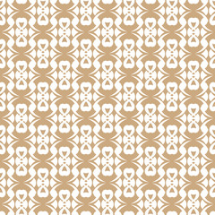 Seamless color pattern with abstract geometric design. Wallpaper style of Art Deco. White and gold ornament.