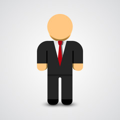 Man in tuxedo sign. Businessman icon.