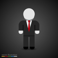 Man in tuxedo sign. Businessman icon