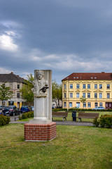 Denkmal des Dichters auf dem Goetheplatz in Wittenberge