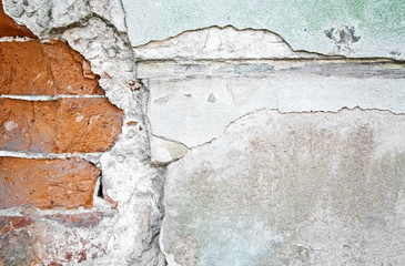 Cracked concrete vintage wall background,old wall