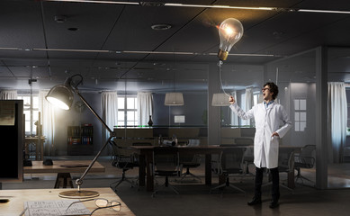 Doctor with bulb balloon