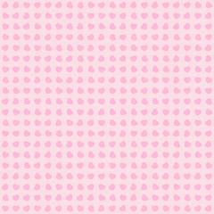 Simple vector heart with different universal patterns on a pink background. Holiday decorations. Vector illustration