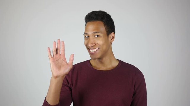 Hello, Waving Hand Gesture by Young Man
