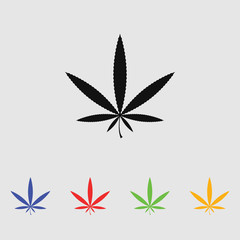 marijuana leaf vector icon