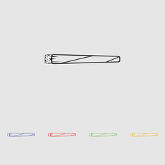 Vector icon marijuana and smoking drugs